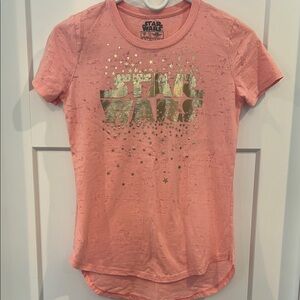Star Wars Coral Tee with Metallic Gold Design